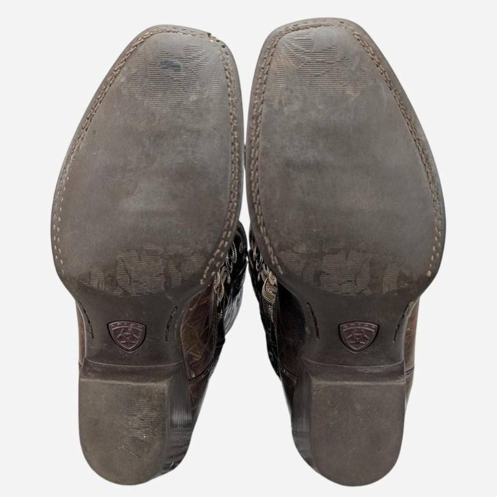 Ariat Legend Chocolate Chip Snip Toe Western Boot Full Grain Leather 8B - Picture 8 of 9